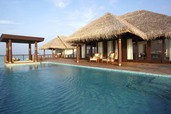 Anantara Kihavah Villas, Мальдивы, Курорт, Бассейн, Океан, Море, Вода, Путешествие, Бронирование, Отпуск, Отель, Небо, Синий, Лучшие В Мире Места Для Дайвинга, HD, 2K, 4K