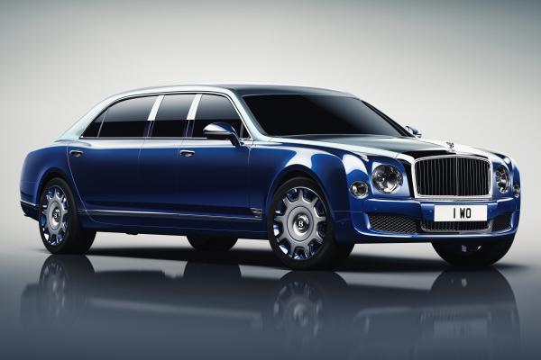 Bentley Mulsanne Grand Limousine, Женевский Автосалон 2016, Роскошные Автомобили, Синий, HD, 2K, 4K