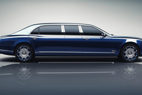 Bentley Mulsanne Grand Limousine, Женевский Автосалон 2016, Роскошные Автомобили, Синий, HD, 2K, 4K