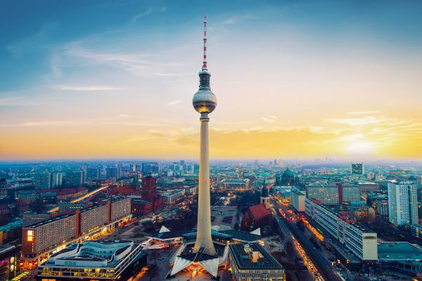 Fernsehturm Berlin, Телебашня, Берлин, Германия, HD, 2K, 4K