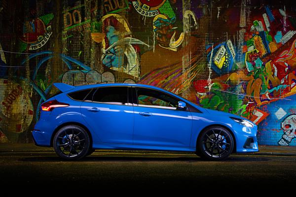 Ford Focus Rs, Хэтчбек, Синий, HD, 2K, 4K