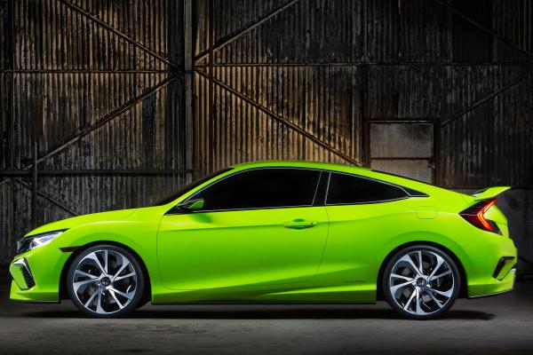 Honda Civic, Concept, Зеленый, Токийский Автосалон 2015, HD, 2K, 4K