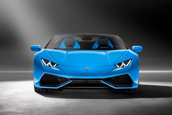 Lamborghini Huracan Lp610-4 Spyder, Суперкар, Синий, Роскошные Автомобили, Спорткар, Тест-Драйв, HD, 2K, 4K