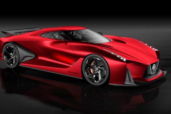 Nissan 2020 Vision Gran Turismo, Красный, Концепт, Ниссан, Суперкар, Роскошные Автомобили, Спорткар, Скорость, Тест-Драйв, HD, 2K, 4K