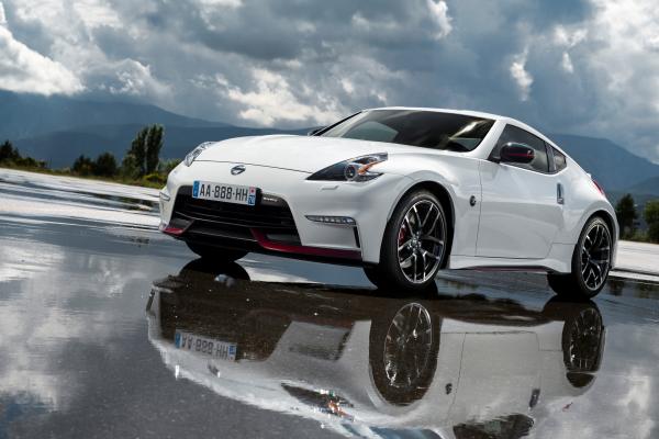 Nissan 370Z, Nismo, Fairlady Z, Спорткар, Роскошные Автомобили, Обзор, Тест-Драйв, Белый, Перед, HD, 2K, 4K