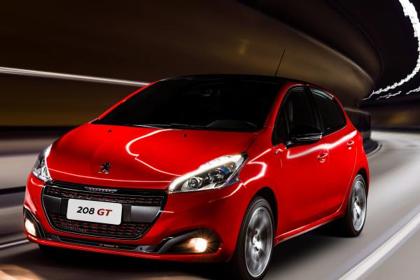 Peugeot 208 Gt, Хэтчбек, Красный, Облака, HD, 2K, 4K