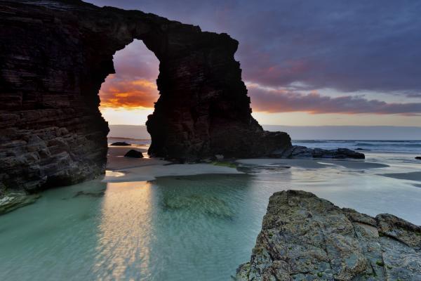 Playa De Las Catedrales, Ribadeo, Лучшие Пляжи 2017 Года, Туризм, Путешествия, Курорт, Пляж, Отпуск, Море, Океан, Вода, HD, 2K, 4K