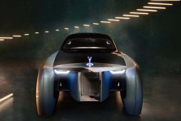 Rolls-Royce Vision Next 100, Автомобили Будущего, Футуризм, Серебро, HD, 2K, 4K