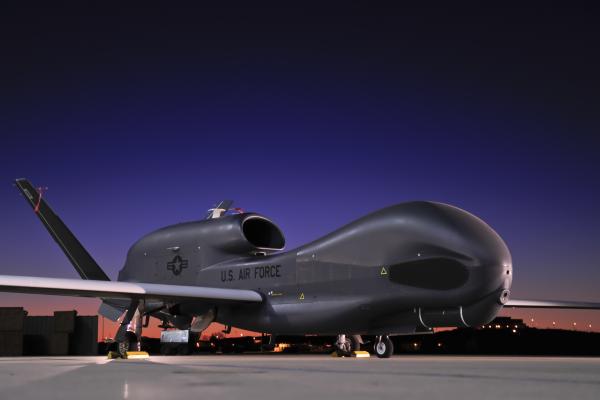 Rq-4, Global Hawk, Northrop Grumman, Дрон, Бпла Для Наблюдения, Бпла, Армия Сша, Сша. Ввс, Аэродром, Закат, HD, 2K, 4K