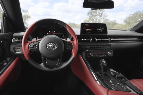 Toyota Supra A90, Интерьер, Автомобили 2020, Детройтский Автосалон 2019, HD, 2K, 4K