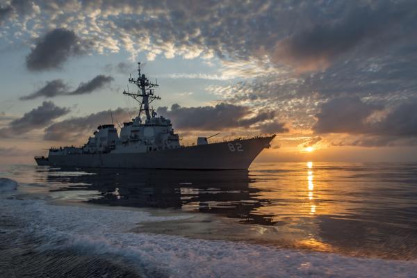 Военный Корабль Сша Лассен (Ddg-82), Класс Arleigh Burke, Управляемый Ракетный Эсминец, Вмс Сша, HD, 2K