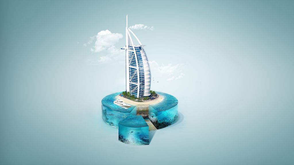 Арт, Burj Al Arab Hotel, HD, 2K, 4K