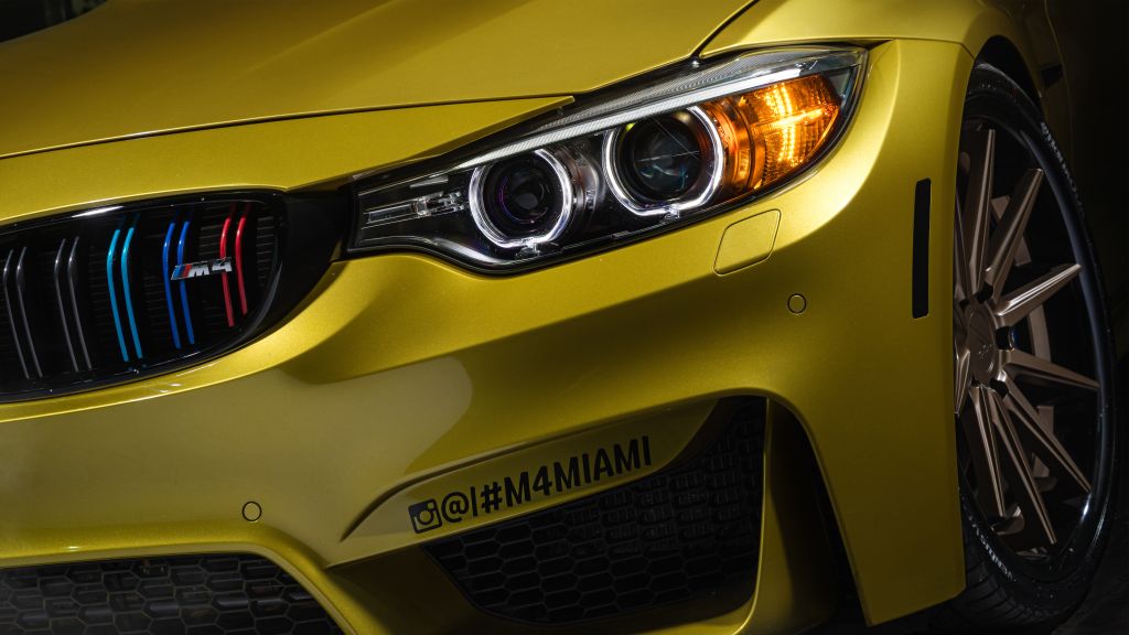 Bmw M4, Остин Желтый, Майами, Bmw, HD, 2K, 4K, 5K