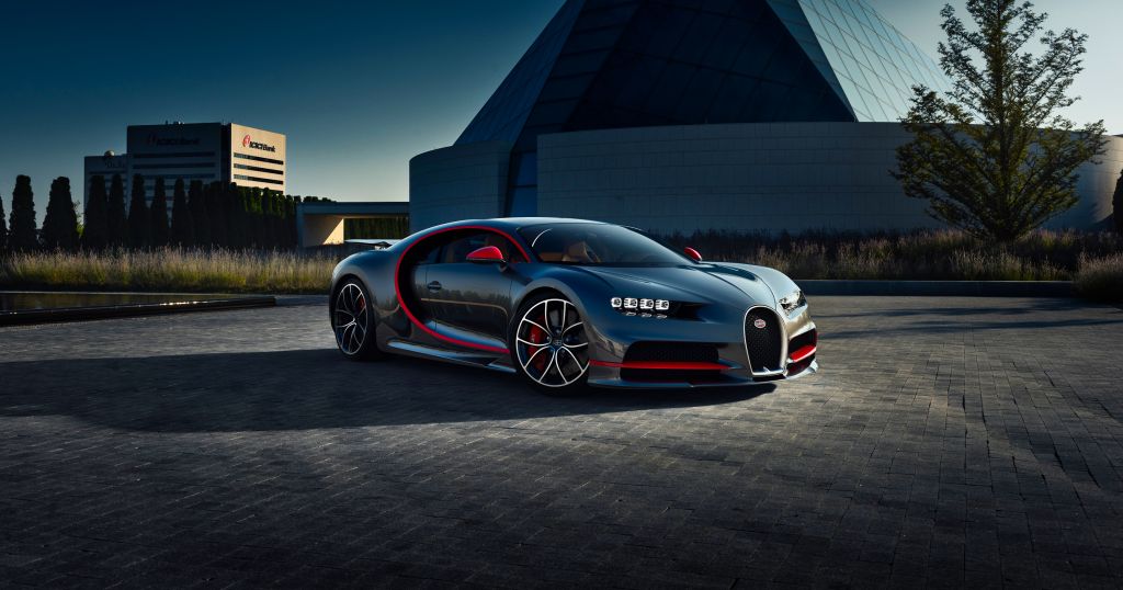 Bugatti Chiron, Cgi, HD, 2K