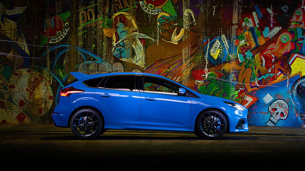 Ford Focus Rs, Хэтчбек, Синий, HD, 2K, 4K