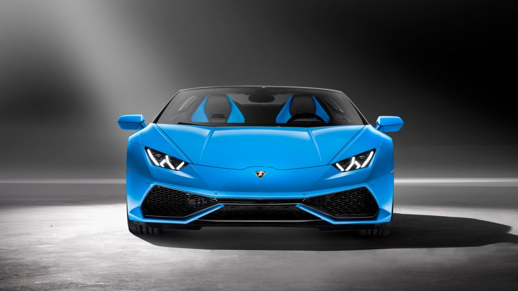 Lamborghini Huracan Lp610-4 Spyder, Суперкар, Синий, Роскошные Автомобили, Спорткар, Тест-Драйв, HD, 2K, 4K