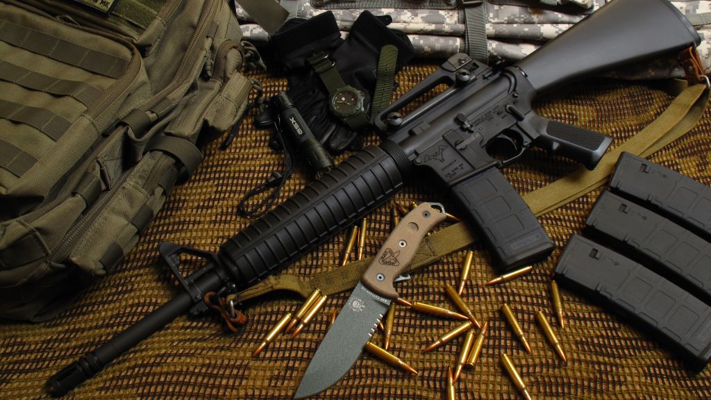 Винтовка M16, M16A1, M4A1, Сша. Армия, Пули, Боеприпасы, Камуфляж, HD, 2K, 4K