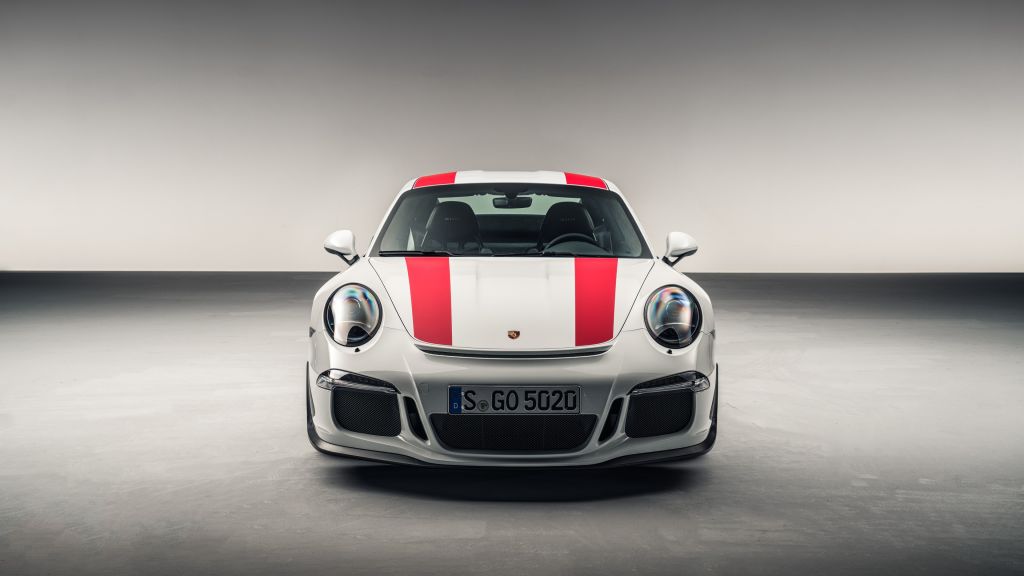 Porsche 911 R (991), Geneva Auto Show 2016, Спорткар, Белый, HD, 2K, 4K