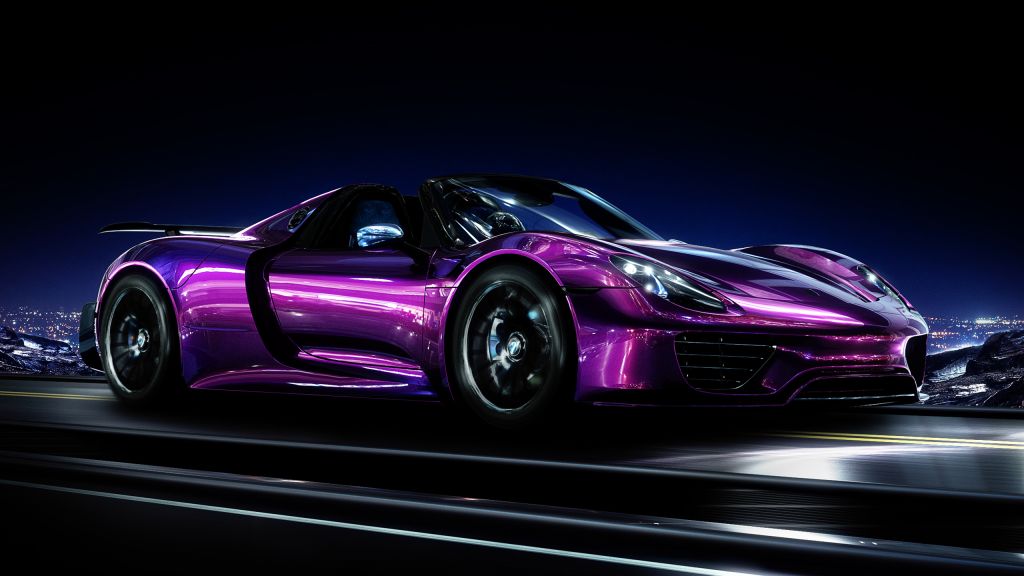 Porsche 918 Spyder, Cgi, HD, 2K